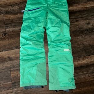 Patagonia Kids Vibrant Green Snow Pants